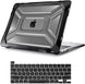 Compatible with Macbook Pro 13 Inch Case M2 2025 2024 2023 2022 2021 2020 A2338 M1 A2289 A2251 with Touch Bar, Heavy Duty Plastic Hard Shell Case with TPU Bumper&Keyboard Cover, Black
