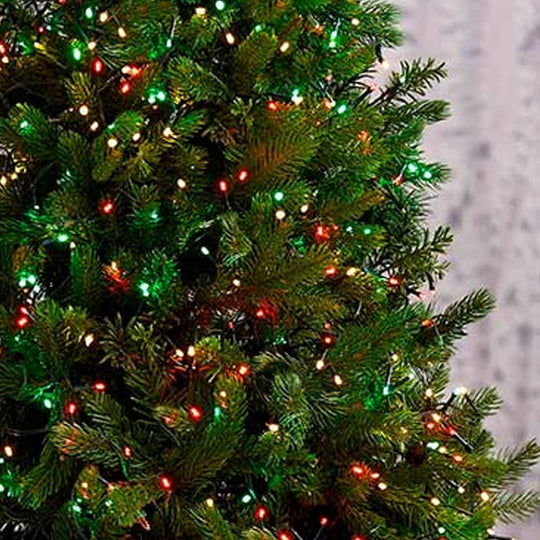 50 LED Outdoor Christmas Lights, 16 FT Mini String Light with 8 Modes, Waterproof Tree Lights for Indoor Outdoor Patio Garden Party Wedding Christmas Decoration, Multi-Color