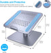 Laptop Stand, Swivel Computer Holder Multi-Angle Height Adjustable, Ergonomic 360 Rotating Notebook Desk Riser, Compatible with 10-17" Laptop, Such as Macbook Air Pro, Dell XPS, HP, Gray