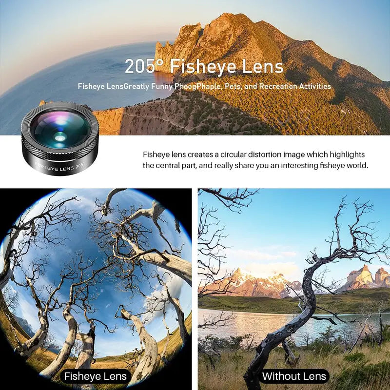 Durable Mobile Phone Camera Lens Set, Multifunctional Cellphone Lens, Universal Mobile Phone Photography Accessories, Easy Installation Phone Camera Lens Kit, Suitable for Most Smartphones