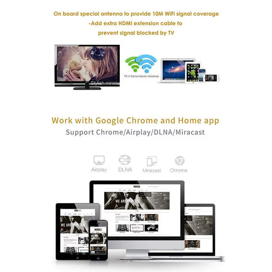 TV Stick Anycast M9 plus Miracast Airplay HD 1080P Wireless Wifi Display Receiver Dongle TV Stick Fire Tv Stick Tv Box