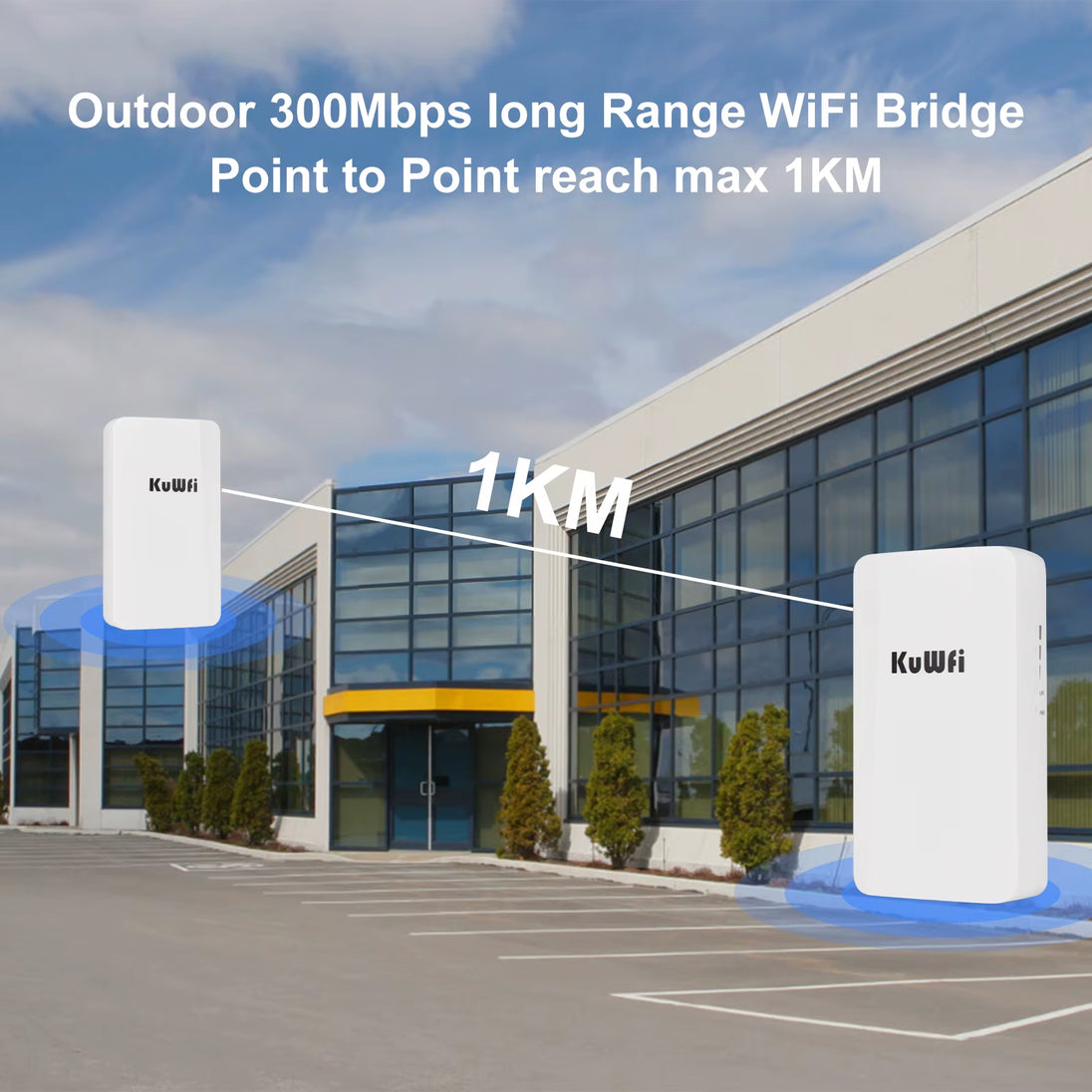 Outdoor Wifi Router 300Mbps Wireless Bridge 1KM Long Range 2.4G Wifi Repeater Extender Wi-Fi Signal Amplifier Access Point