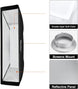 13 X 63 Inch Strip Beehive Honeycomd Grid Softbox with Bowens Mount Speedring Compatible for  Studio Flash and Other Strobe Lighting&Carry Bag(2Pcs) (35 X 160Cm)