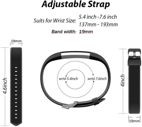 Id115Plus HR Very Fit Pro Bands Replacement Strap for Veryfitpro, Letscom, Lintelek Fitness Trackers - Purple and Black