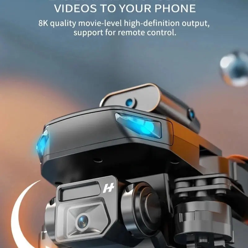 4K P10 Drone Comes with a High-Definition Camera and a Wifi FPV High-Definition Dual Folding RC Quadcopter Height Maintainer Foldable Mobile