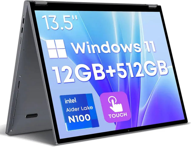 CHUWI 2024 Freebook 2-In-1 Touchscreen 13.5'', 512GB SSD 12GB LPDDR5, Intel N100(Up to 3.4Ghz), FHD 2256 * 1504, 1TB SSD Expand, Windows 11 Laptops, Backlit Keyboard, Wifi 6, BT5.2, Webcam Laptopscollege Laptops New Laptop Laptops