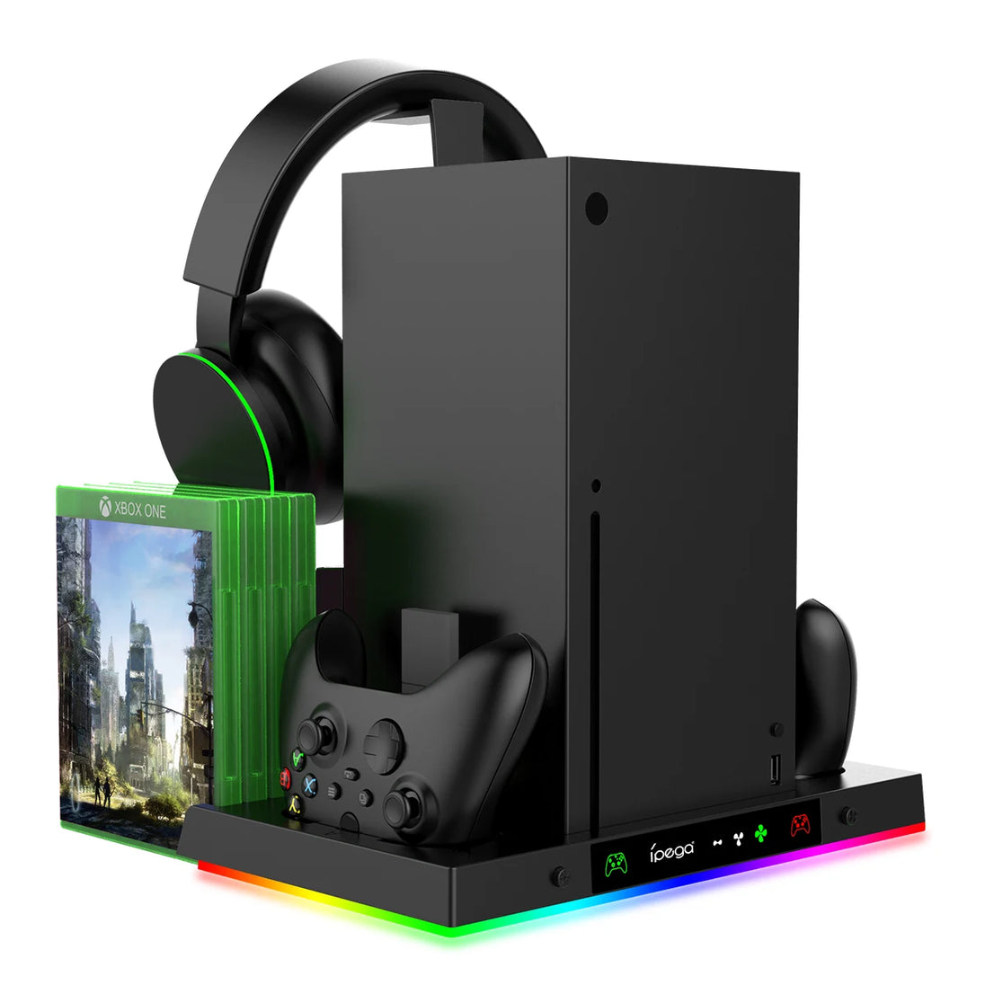 Elevate Your Gaming Experience with Our RGB Cooling Fan Stand & Charging Station for Xbox Series X! 🎮✨ 3 Cooling Levels & Sleek Storage Solution!