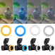 Ring Flash Light, 48 Micro LED Ring Flash Light with LCD Display Power Control, 4Pcs Flash Diffusers & 8Pcs Lens Adaptor for Canon, Nikon DSLR Cameras, Camera Accessories