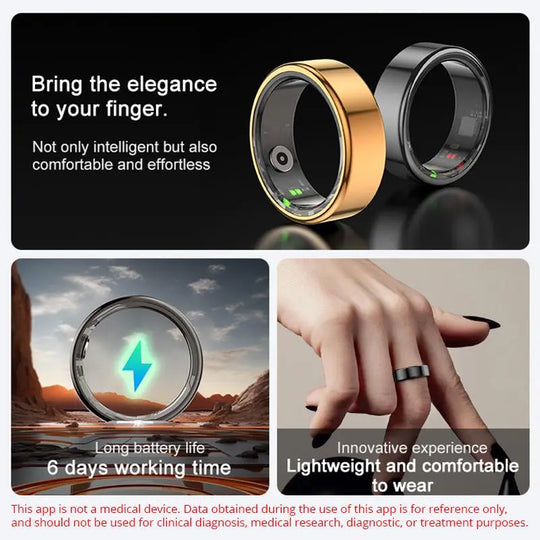 Minimalistic Smart Ring for Iphone, 1 Count Multifunctional Lightweight Smart Ring, Sleep & Heart Rate Monitoring Smart Ring for Women & Men, Smart Rings for Women