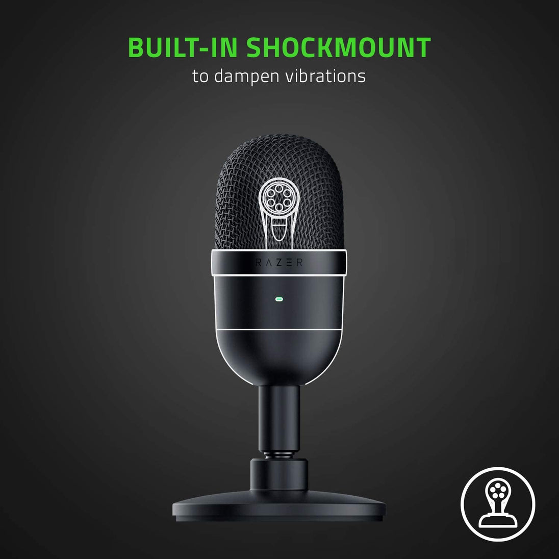 Seiren Mini USB Condenser Microphone for Professional Streaming and Gaming on PC - Superior Recording Quality with Precise Supercardioid Pickup Pattern - Adjustable Stand - Shock Resistant - Classic Black