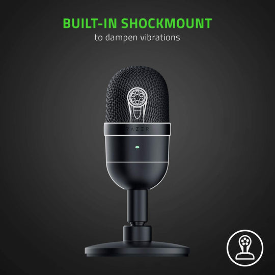 Seiren Mini USB Condenser Microphone for Professional Streaming and Gaming on PC - Superior Recording Quality with Precise Supercardioid Pickup Pattern - Adjustable Stand - Shock Resistant - Classic Black