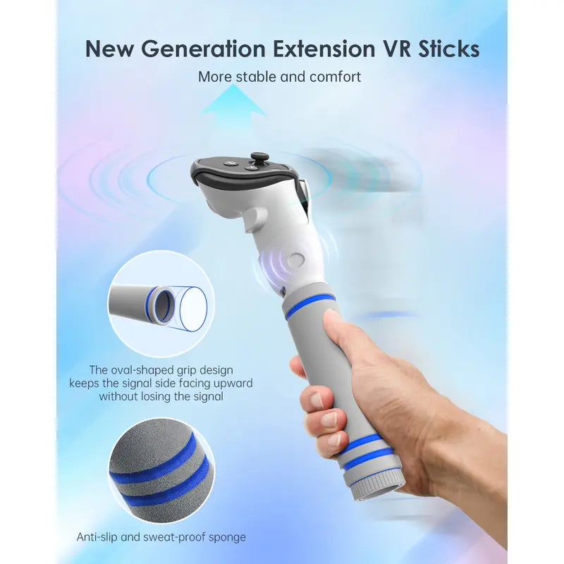 Maeckervr Multipurpose 3-In-1 Extended Handles for Meta Quest 3