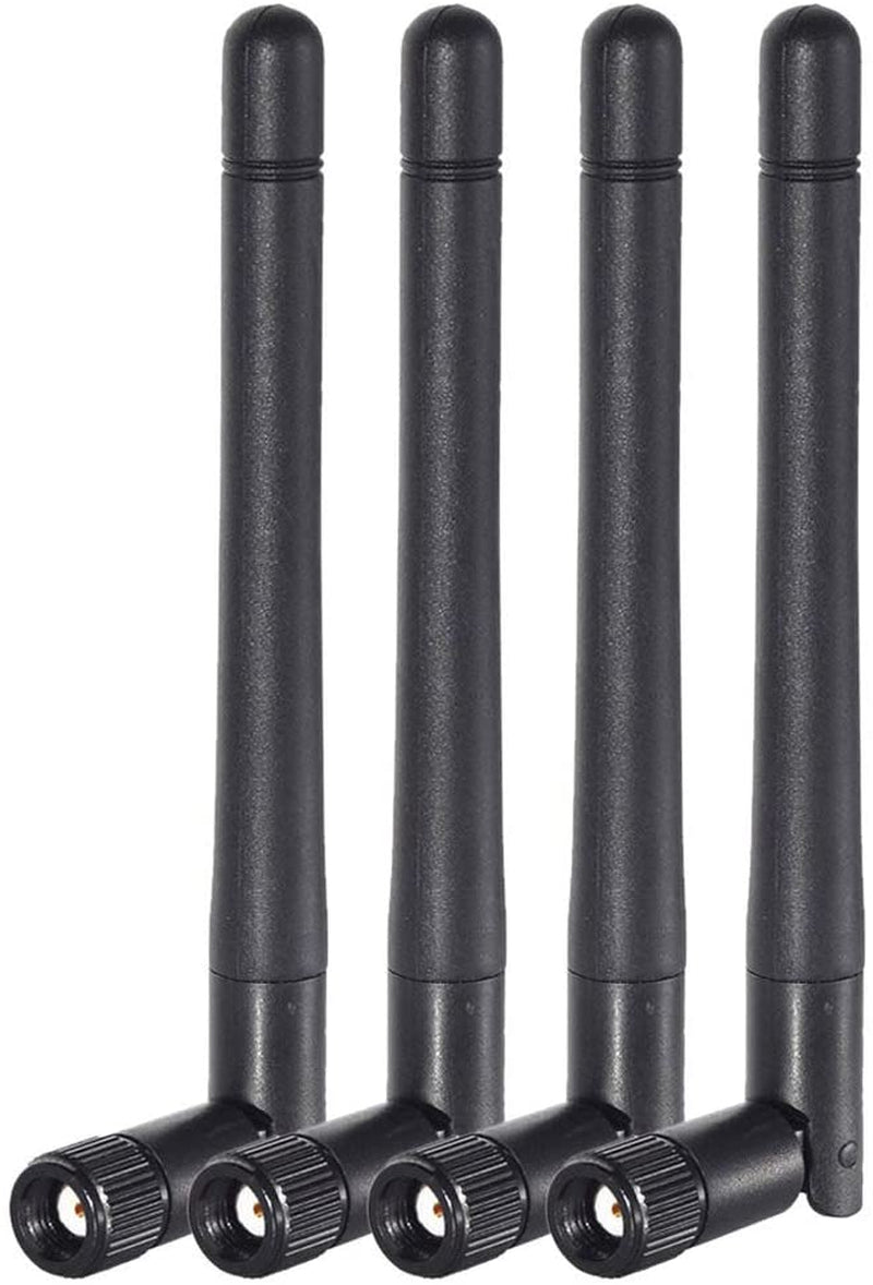 Dual Band Wifi 2.4Ghz 5Ghz 5.8Ghz 3Dbi MIMO RP-SMA Male Antenna (4-Pack) for Wifi Router Wireless Network Card USB Adapter Security IP Camera Video Surveillance Monitor