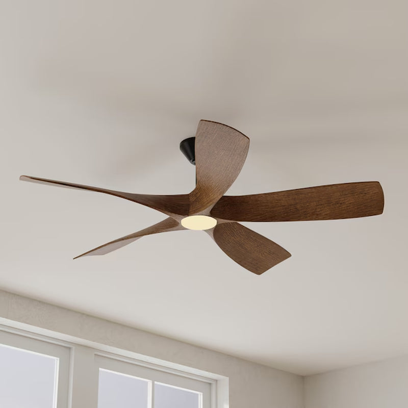Vernal 60-In Integrated LED Outdoor Smart Painted Nickel with Painted Nickel Blades Propeller Ceiling Fan with Light - Remote Included ( 5 -Blade )