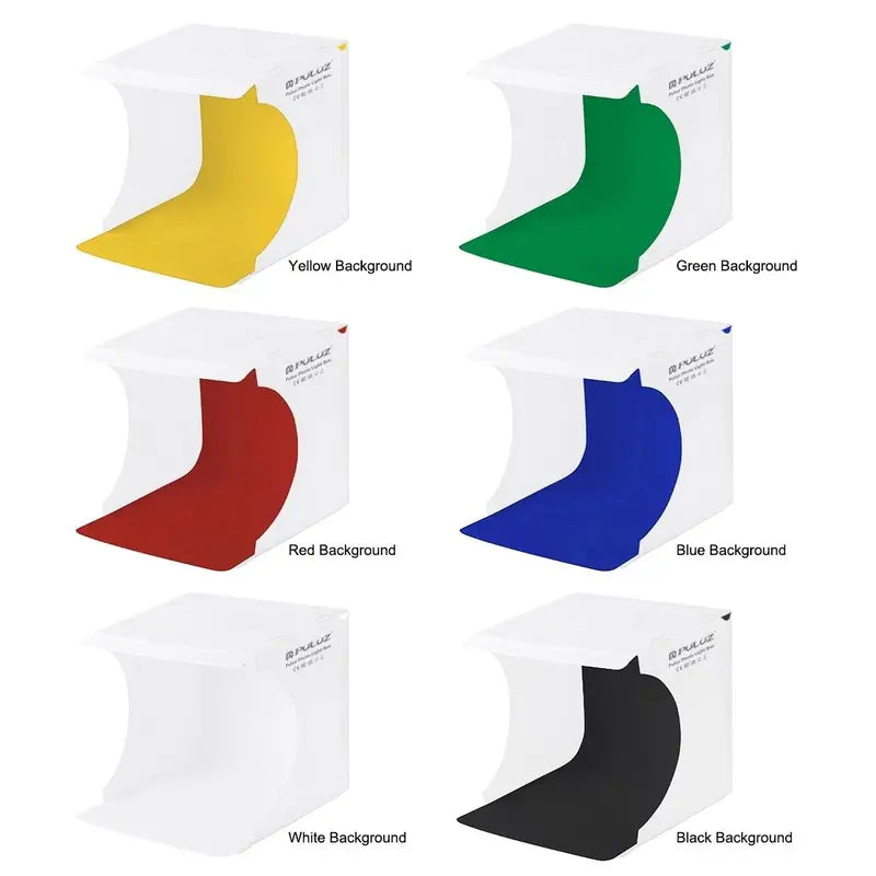 Portable Foldable Photography Studio Box, USB Powered 550LM Light Photo Lighting Studio Shooting Tent Box with 6 Colors Photography Backdrops