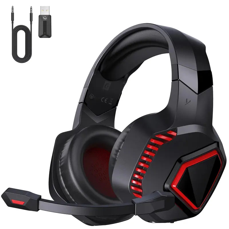ZSL Wireless Gaming Headset Is Suitable for Ps5/Ps4/Pc/Switch and Other Devices, 3 Link Modes 2.4Ghz Ultra-Low 20Ms Delay, Clear Audio, Can Be Wired to XBOX, Converted to PUBG Game Design