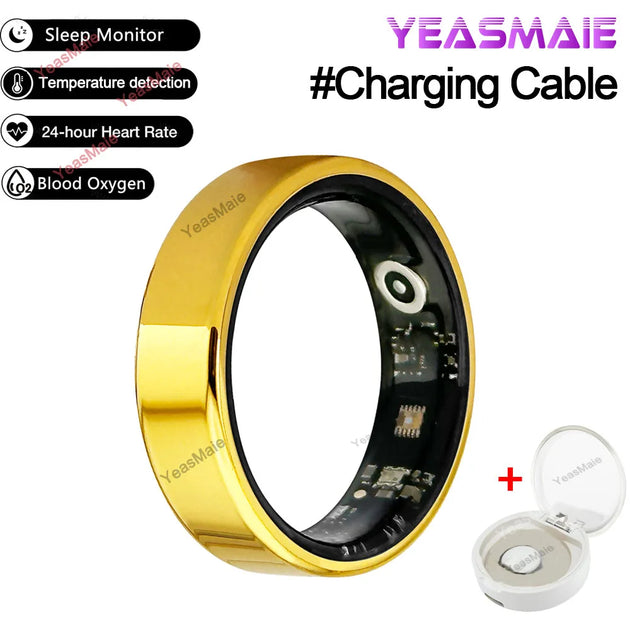 For Xiaomi Smart Ring Men Women, Body Temperature, Heart Rate and Blood Oxygen Monitor, IP67 & 3ATM Waterproof, Multi-Sport Mode