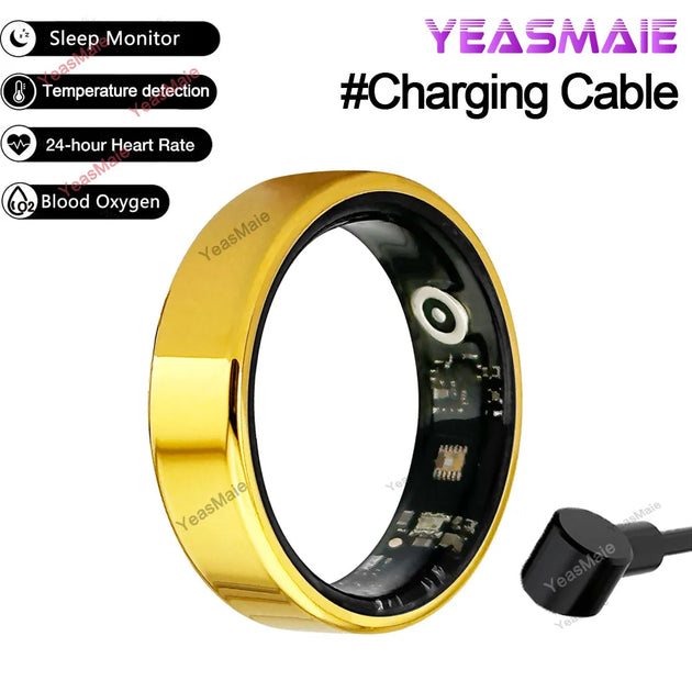 For Xiaomi Smart Ring Men Women, Body Temperature, Heart Rate and Blood Oxygen Monitor, IP67 & 3ATM Waterproof, Multi-Sport Mode