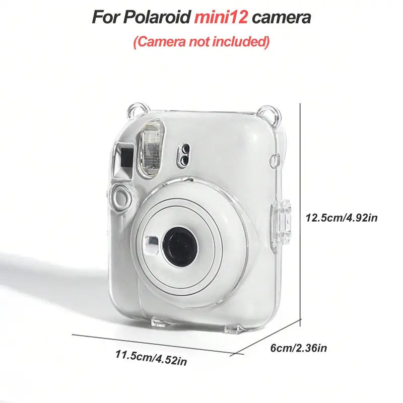 Handheld Polaroid Camera Bag Set, 1 Count Camera Protector Cover with Cute Cartoon Sticker & Lanyard, Suitable for Polaroid Mini12 Camera, Camera Protection Accessories