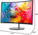 Curved 24-Inch Gaming Monitor 1080P R1500 98% Srgb HDMI X2 VGA Build-In Speakers, VESA Wall Mount Machine Black (C248W-1920RN Series)