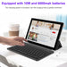 10 Inch Tablet Android, 2 in 1 Tablet with Keyboard, 4GB+64GB Tablet PC, Quad Core, 1280 * 800 HD Screen, Dual Camera, Wi-Fi, BT Computer Tablets with Case Mouse Stylus