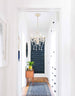 Mini Crystal Chandeliers Acrylic Beige Chandelier Lighting 4 Light Modern Hanging Light Fixtures