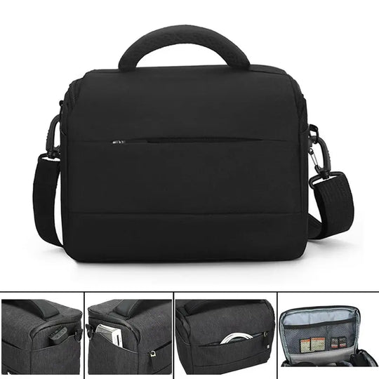 Solid Color Camera Bag, Portable Large Capacity Shoulder Bag for DSLR, AVCHD, NTSC, CCD, Lightweight Outdoor Photography Bag