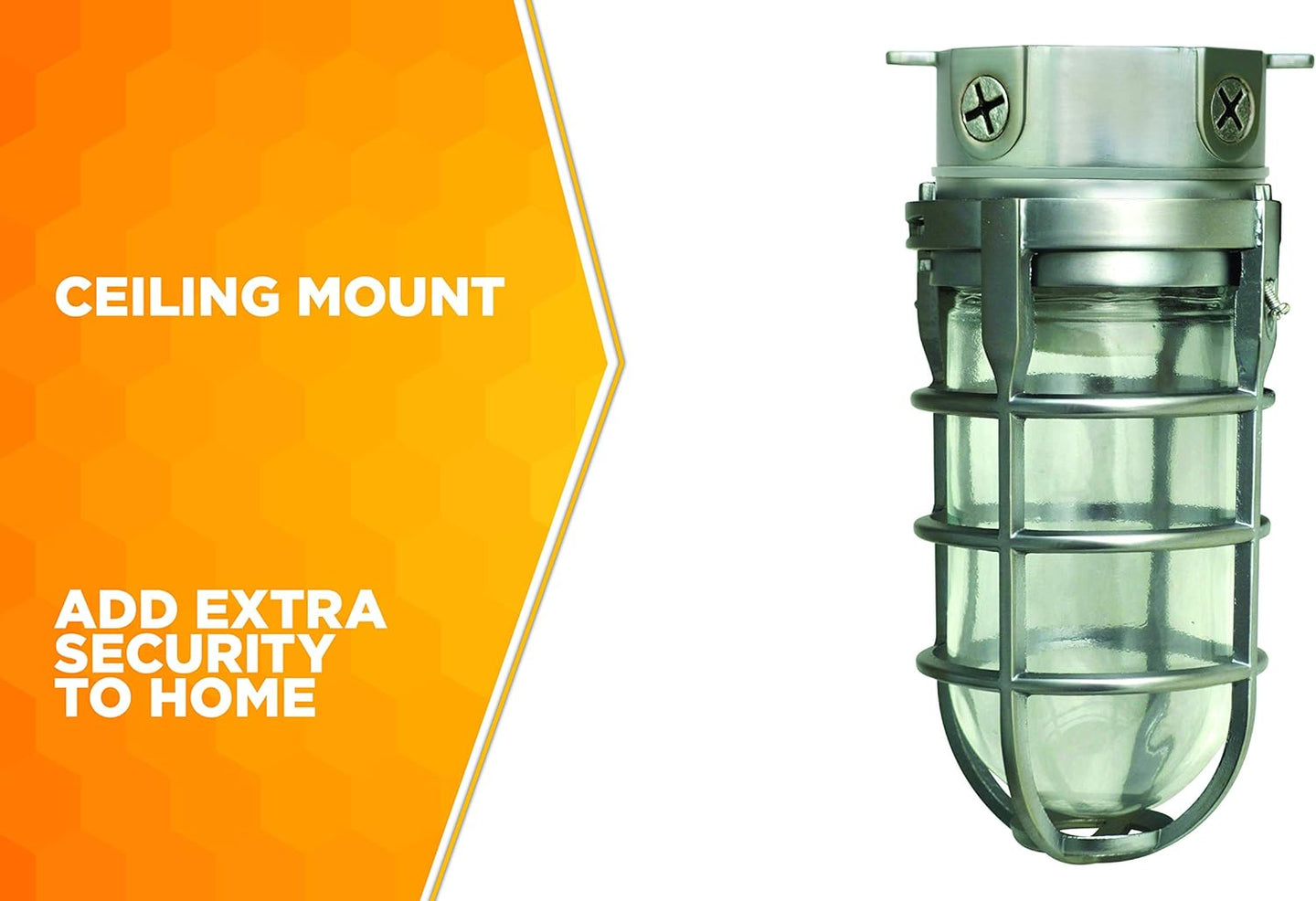L1706 Vandal Resistant Security Light with Ceiling Mount (150W Incandescent Bulb; Silver)
