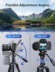 Progearx 73″ Camera Tripod, Professional Complete Tripod with 360°Fluid Head, QR Plate, Robust Aluminium Alloy Body, Carrying Bag, Video Tripod for Camera, DSLR, SLR, Canon, Nikon, Binoculars