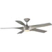 Vernal 60-In Integrated LED Outdoor Smart Painted Nickel with Painted Nickel Blades Propeller Ceiling Fan with Light - Remote Included ( 5 -Blade )