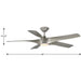 Vernal 60-In Integrated LED Outdoor Smart Painted Nickel with Painted Nickel Blades Propeller Ceiling Fan with Light - Remote Included ( 5 -Blade )