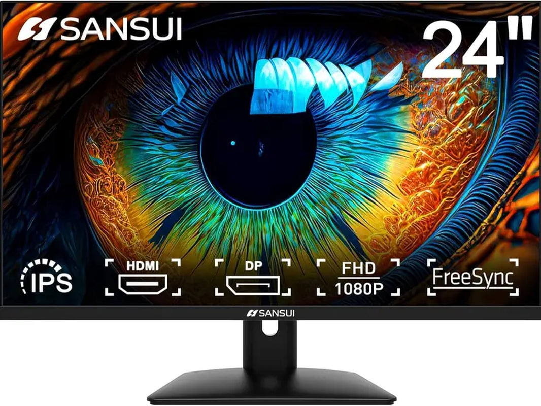Sansui Monitors 22/24/27 Inch 75Hz/75Hz/100Hz IPS FHD DP/HDMI/VGA Tilt Adjustable for Working and Gaming(Hdmi Cable Included) Laptop Laptop Laptop