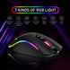 Mechanical Keyboard and Mouse, Wired Gaming Keyboard Blue Switch 104 Keys Rainbow Backlit Keyboard and 7 Button Wired Mouse 4800 DPI for PC Computer Gamer (Black)