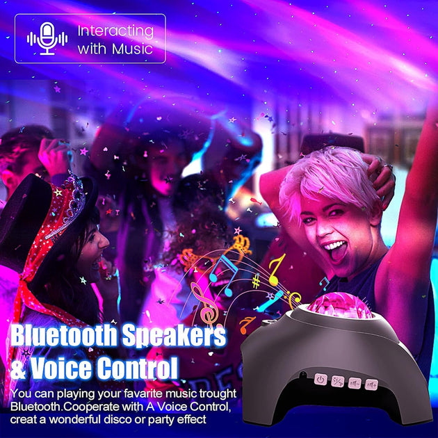 Star Projector Galaxy Light with Bluetooth Speaker, Timer, White Noise, Northern Lights Aurora Projector Night Light Galaxy Projector for Kids Teen Adult Bedroom Decoration