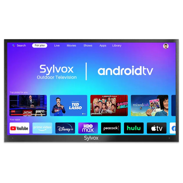 SYLVOX 43" Outdoor TV, 4K UHD Smart TV with Voice Assitant, Free Dowload Apps, Support Wifi Bluetooth, HDR, IP55 Waterproof TV Suitable for Partial Sun Area (Deck Pro Series)