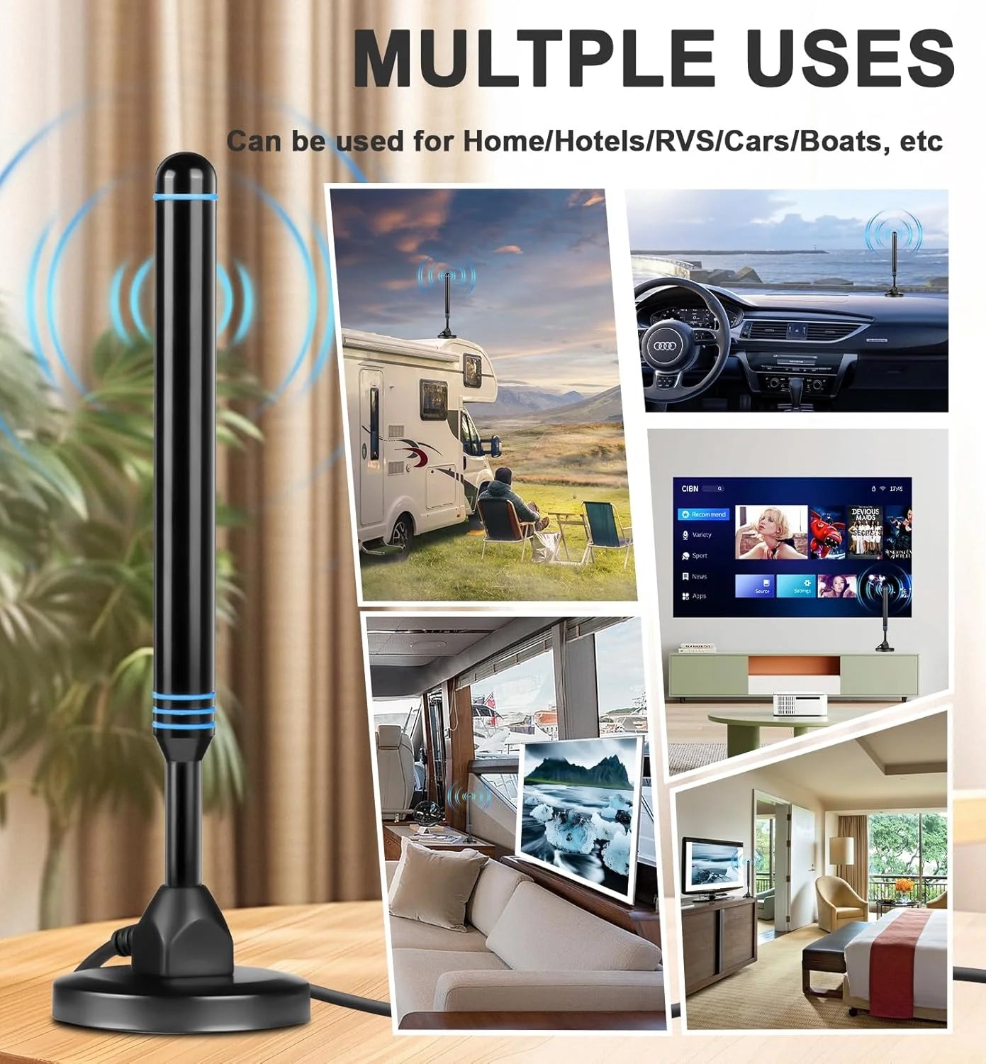 TV Antennas Indoor HD Amplified TV Antennas Tv Antennas for Free Channels