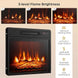 Electric Fireplace TV Stand, Electric Fireplace Mantel with 16-Color Led Lights, Adjustable Glass Shelves, Remote & Smart APP Control, TV Console for Living Room