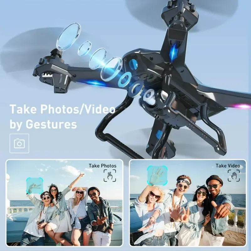 Snaptain S5C Wifi FPV Drone with 1080P HD Camera, Voice Control, Gesture Control RC Quadcopter for Beginners with Altitude Hold, RTF One Key Take Off/Landing, Compatible W/Vr Headset