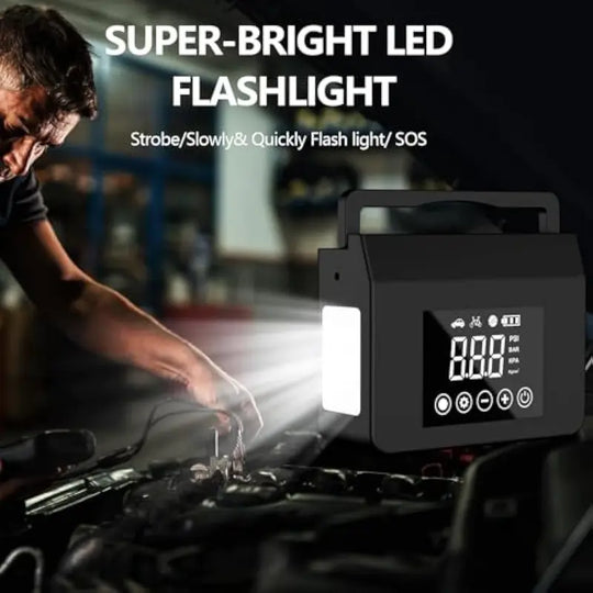 【Akwllby】Portable Car Jump Starter with Air Compressor, Capapro 150PSI 4000A Fast Battery Jump Starter Charger with Digital Tire Inflator, Pack with Type-C Quick Charge Powerbank Batteryjumper
