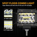 LED Pods , 4 Inch 60W Led Light Bar Spot Flood Combo off Road LED Fog Lights Triple Row Led Work Lights for Jeep Trucks Polaris Boats Pickup UTV ATV,4 Pack