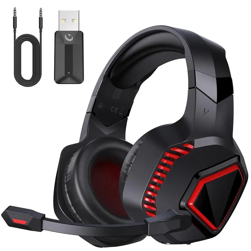 ZSL Wireless Gaming Headset Is Suitable for Ps5/Ps4/Pc/Switch and Other Devices, 3 Link Modes 2.4Ghz Ultra-Low 20Ms Delay, Clear Audio, Can Be Wired to XBOX, Converted to PUBG Game Design