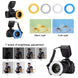Ring Flash Light, 48 Micro LED Ring Flash Light with LCD Display Power Control, 4Pcs Flash Diffusers & 8Pcs Lens Adaptor for Canon, Nikon DSLR Cameras, Camera Accessories