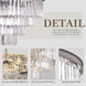 5 Lights Crystal Modern Nickel Chandeliers Pendant Ceiling Light 4-Tier Chandelier Lighting for Dining Room Living Room Bedroom Entryway