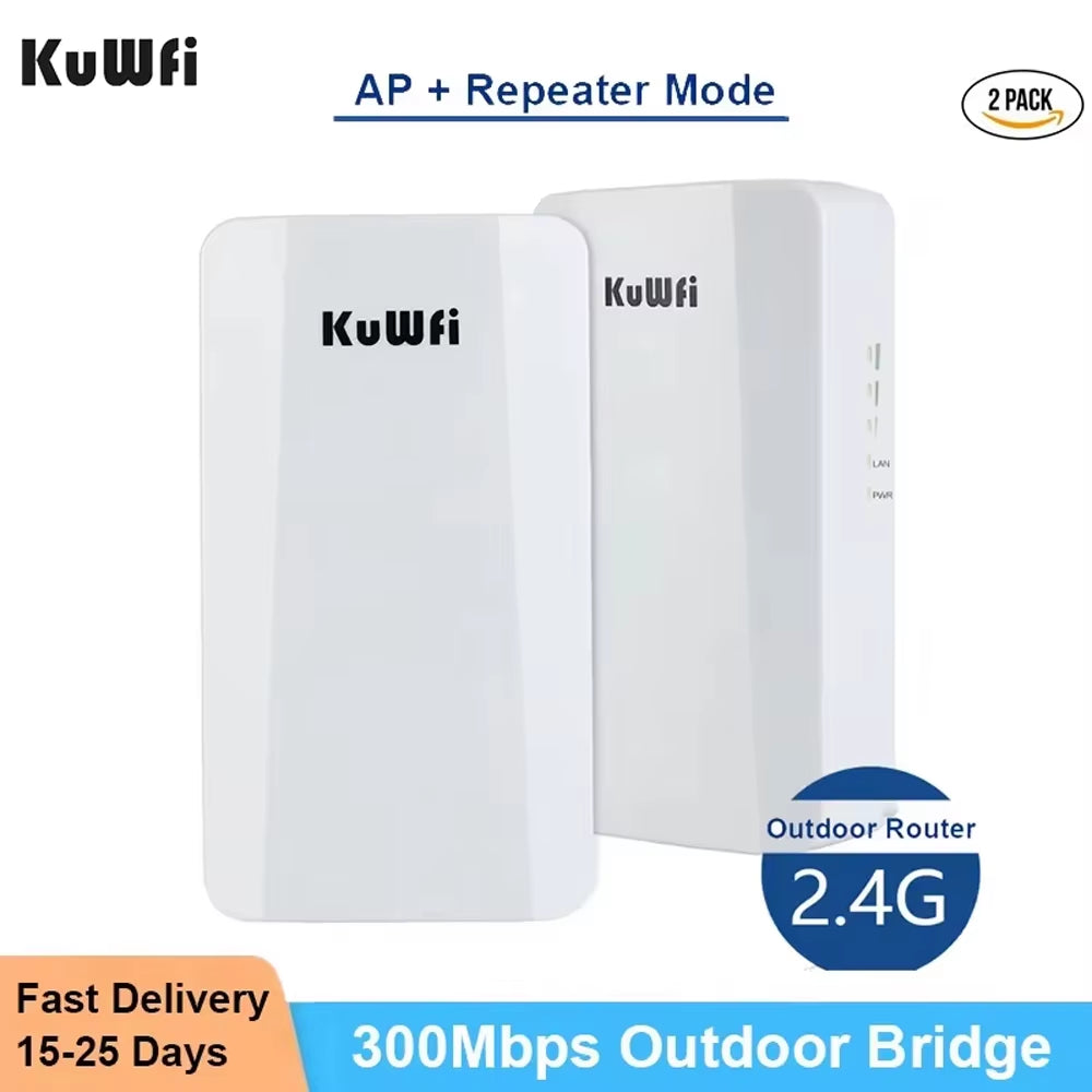 Outdoor Wifi Router 300Mbps Wireless Bridge 1KM Long Range 2.4G Wifi Repeater Extender Wi-Fi Signal Amplifier Access Point