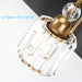 Modern Bathroom Vanity Light Fixture, 3-Lights, Black Metal & Crystal, HJ-8600-3T
