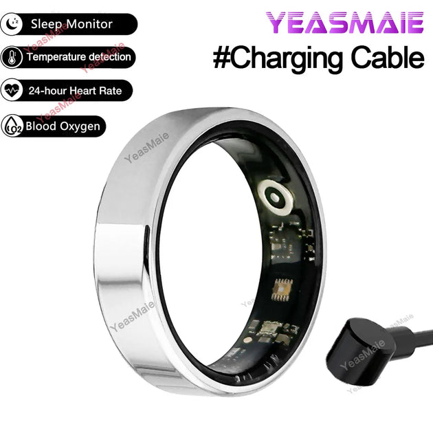 For Xiaomi Smart Ring Men Women, Body Temperature, Heart Rate and Blood Oxygen Monitor, IP67 & 3ATM Waterproof, Multi-Sport Mode